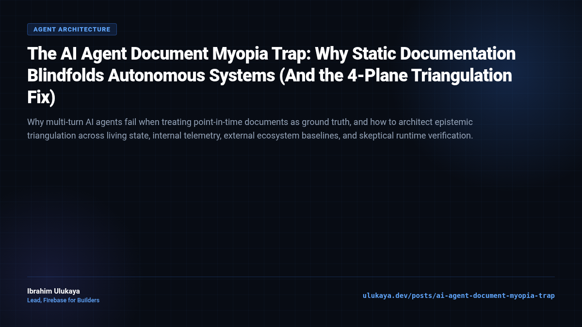 Illustration for The AI Agent Document Myopia Trap: Why Static Documentation Blindfolds Autonomous Systems (And the 4-Plane Triangulation Fix)