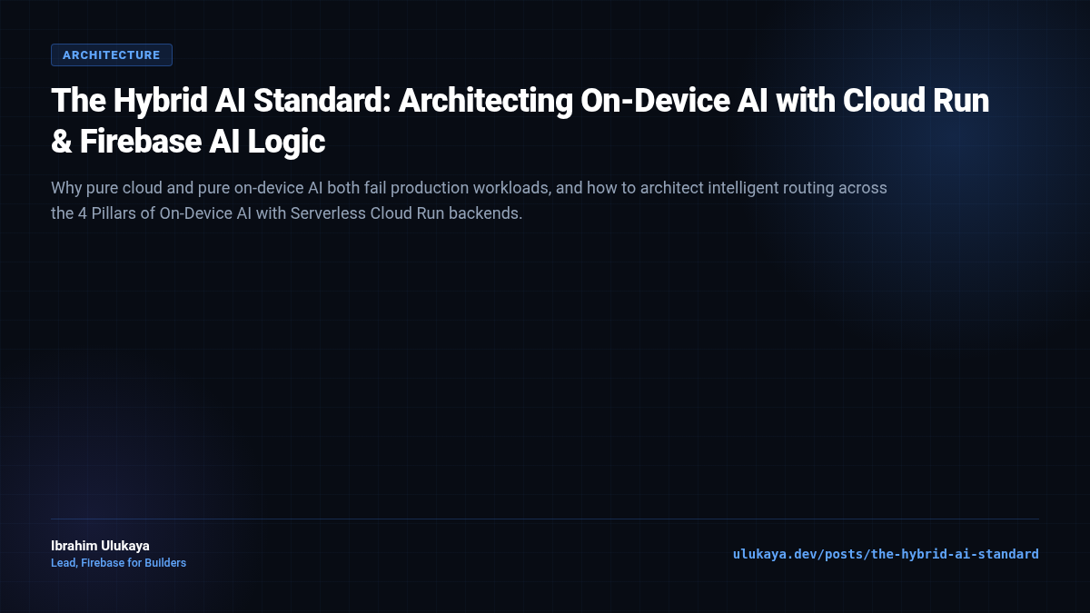 Illustration for The Hybrid AI Standard: Architecting On-Device AI with Cloud Run & Firebase AI Logic