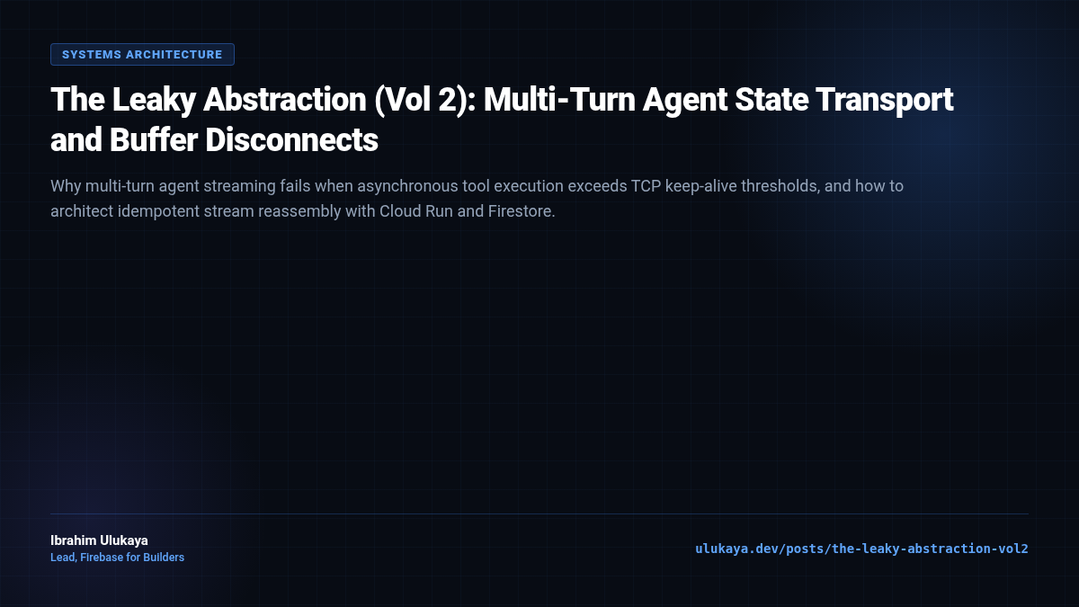 Illustration for The Leaky Abstraction (Vol 2): Multi-Turn Agent State Transport and Buffer Disconnects